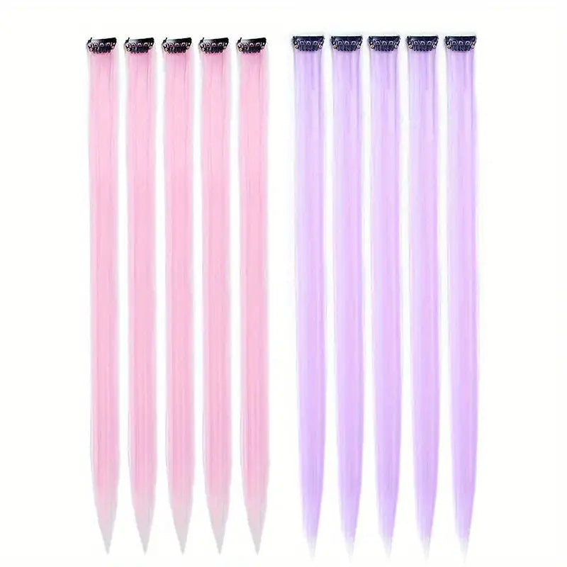 Purple and Pink clip in Charmed Hair