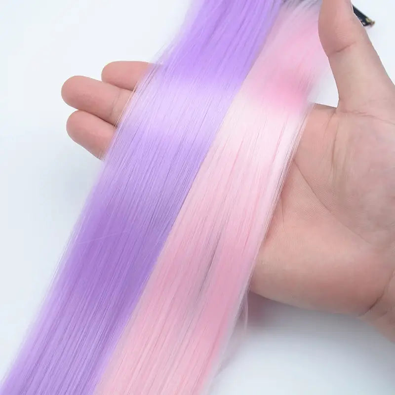 Purple and Pink clip in Charmed Hair