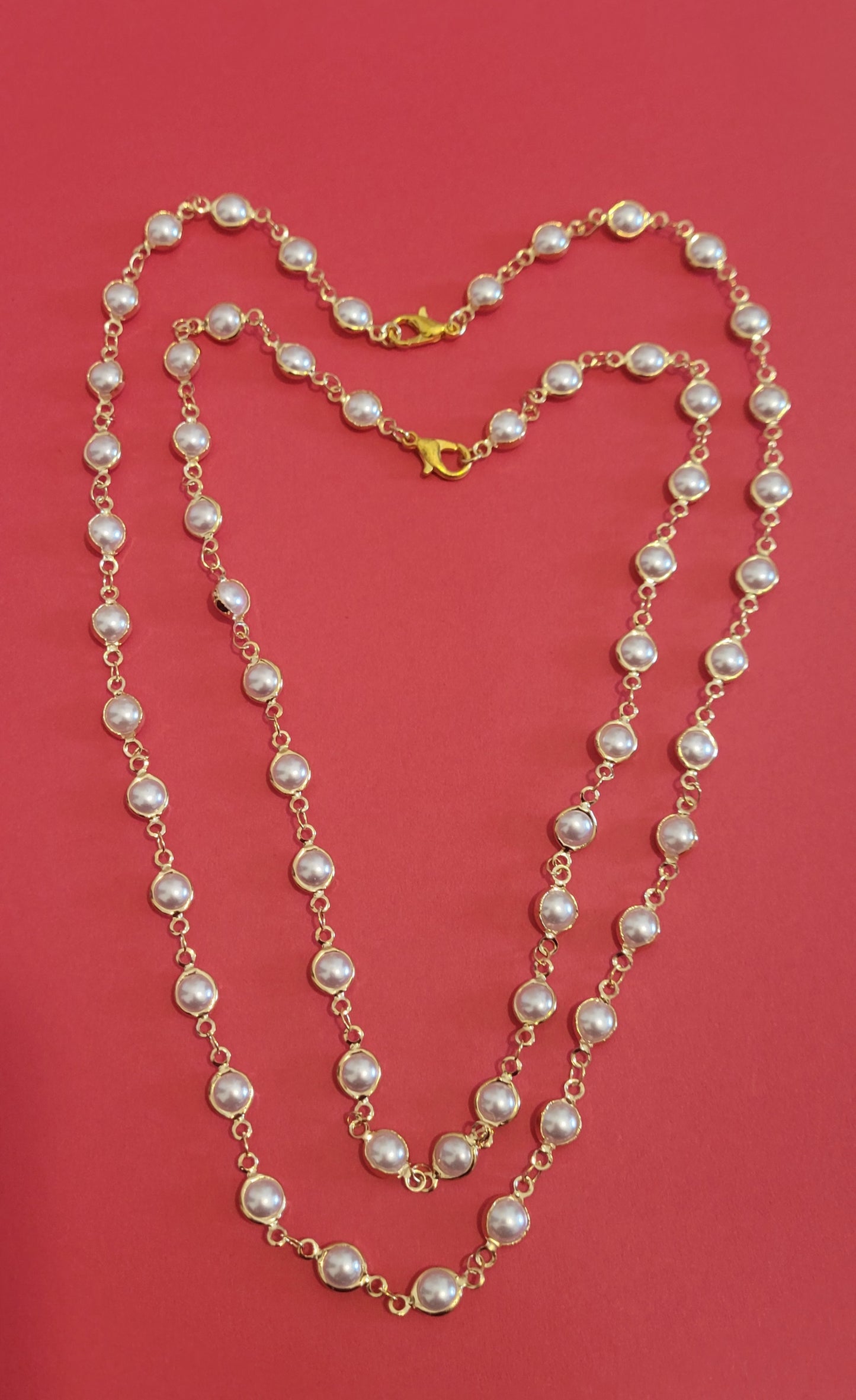 Beautiful Beige Pearl Bead Necklaces for Mommy and Me