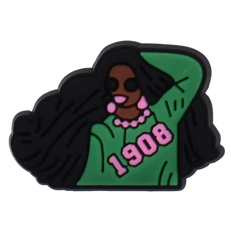 Black Girl Shoe Charms: