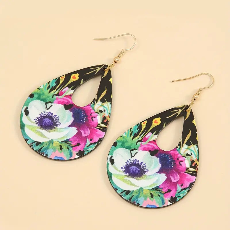 Flower Water Drop Earring