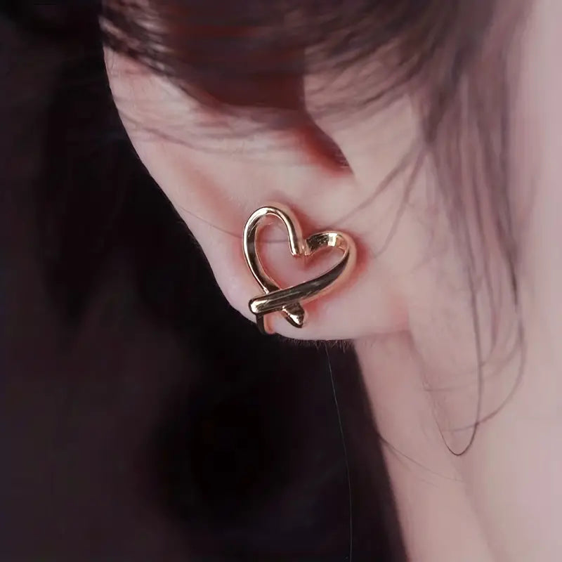 Elegant and Stylish Love clip-on Earrings - Perfect Gift for Women and Girls
