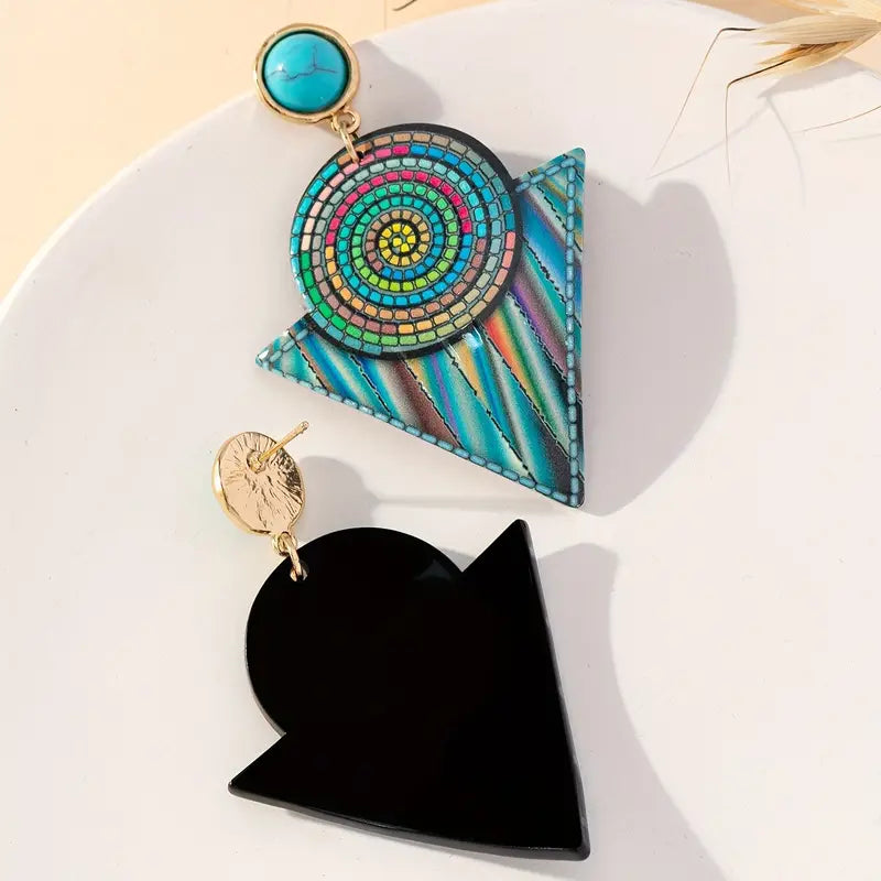 Bohemian Turquoise Drop Earrings