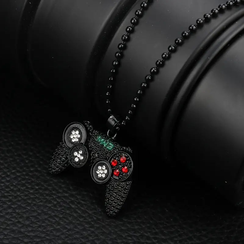 Full Diamond PS Game Handle Pendant Necklace