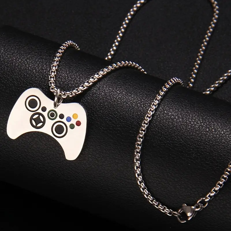 Full Diamond PS Game Handle Pendant Necklace