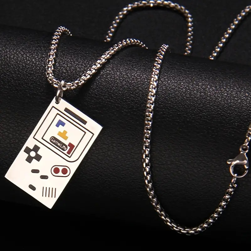 Full Diamond PS Game Handle Pendant Necklace