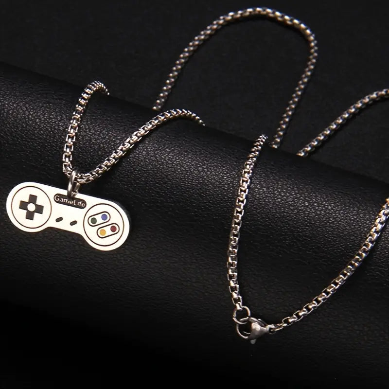 Full Diamond PS Game Handle Pendant Necklace