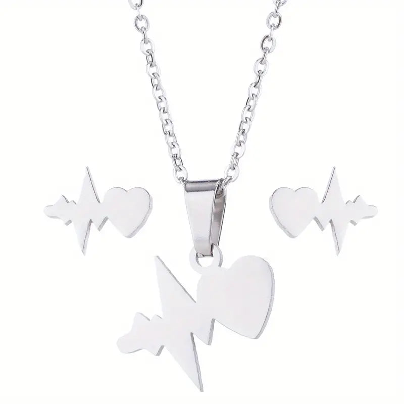 HeartBeat Earring and Necklace Set.