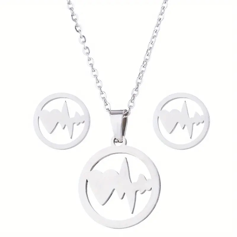 HeartBeat Earring and Necklace Set.