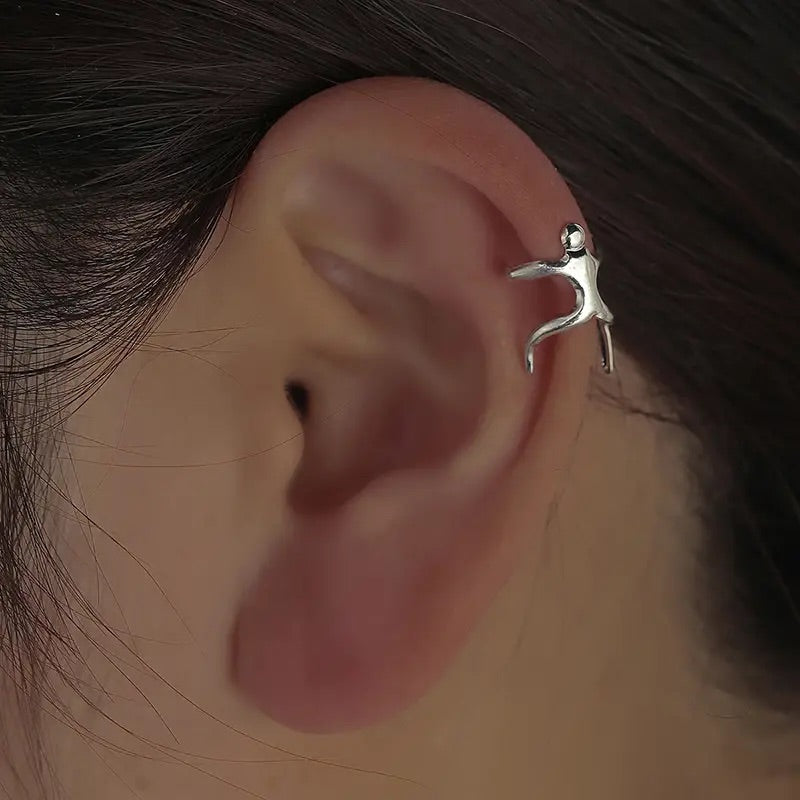 little man decorative Ear Clip Earrings