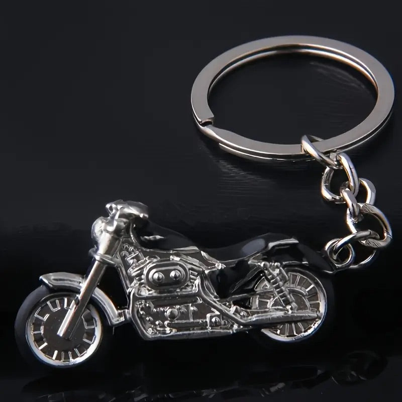 Black and Silver motorbike Keyring