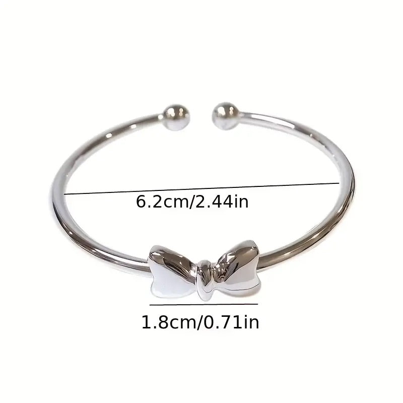 Bow Knot Glossy Bracelet, Female Light Luxury