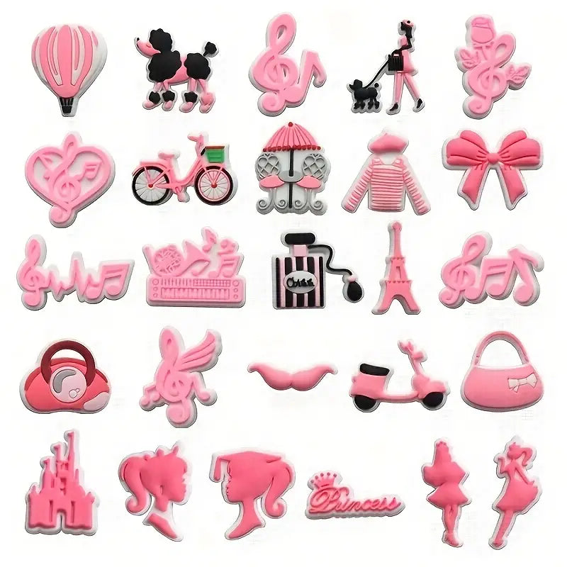 Barbie doll in Paris Shoe Charms