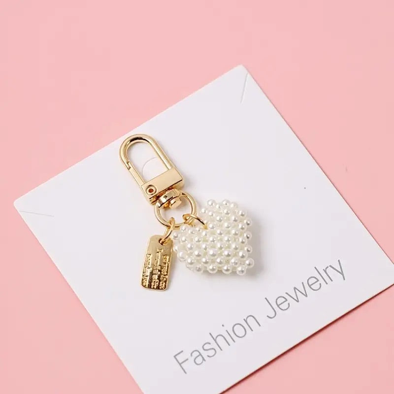 Pearl and Gold elegant Keyring