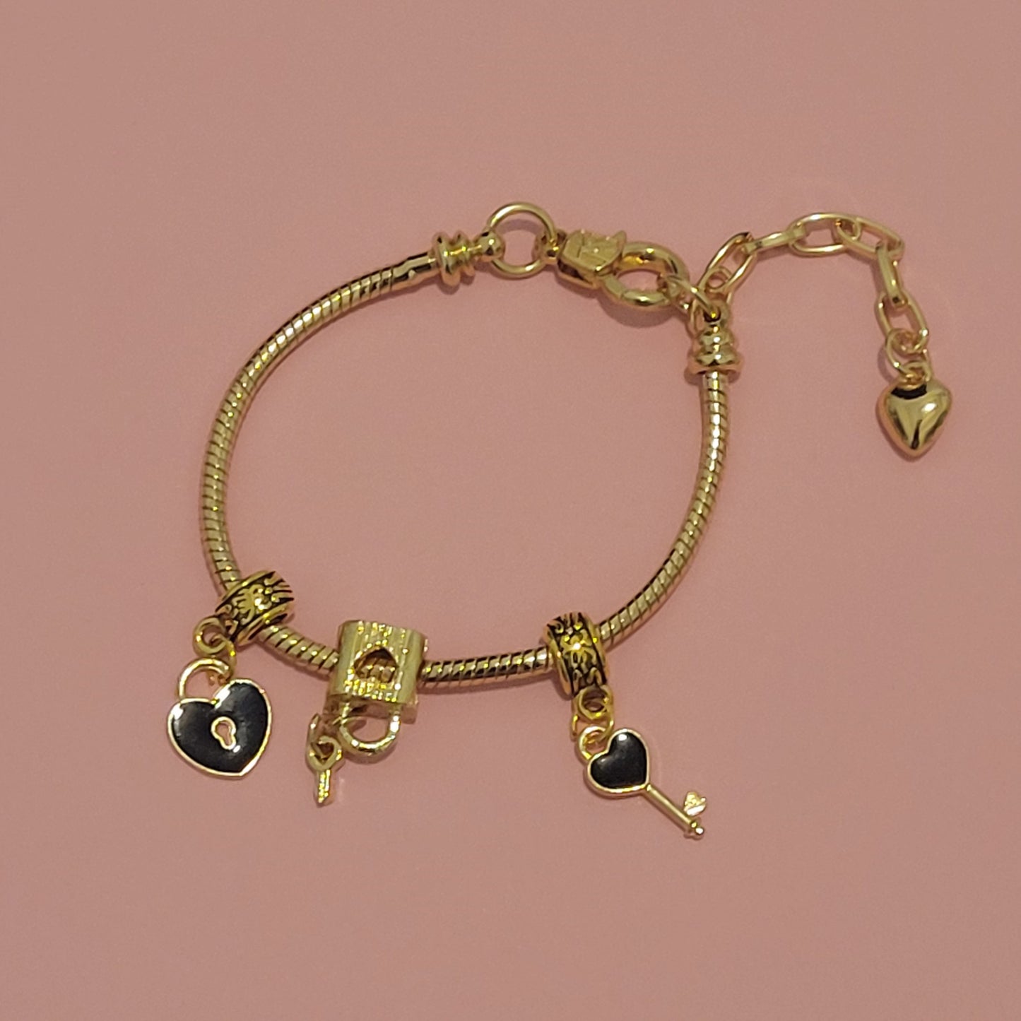 Golden Charmed Bracelet for the Girl