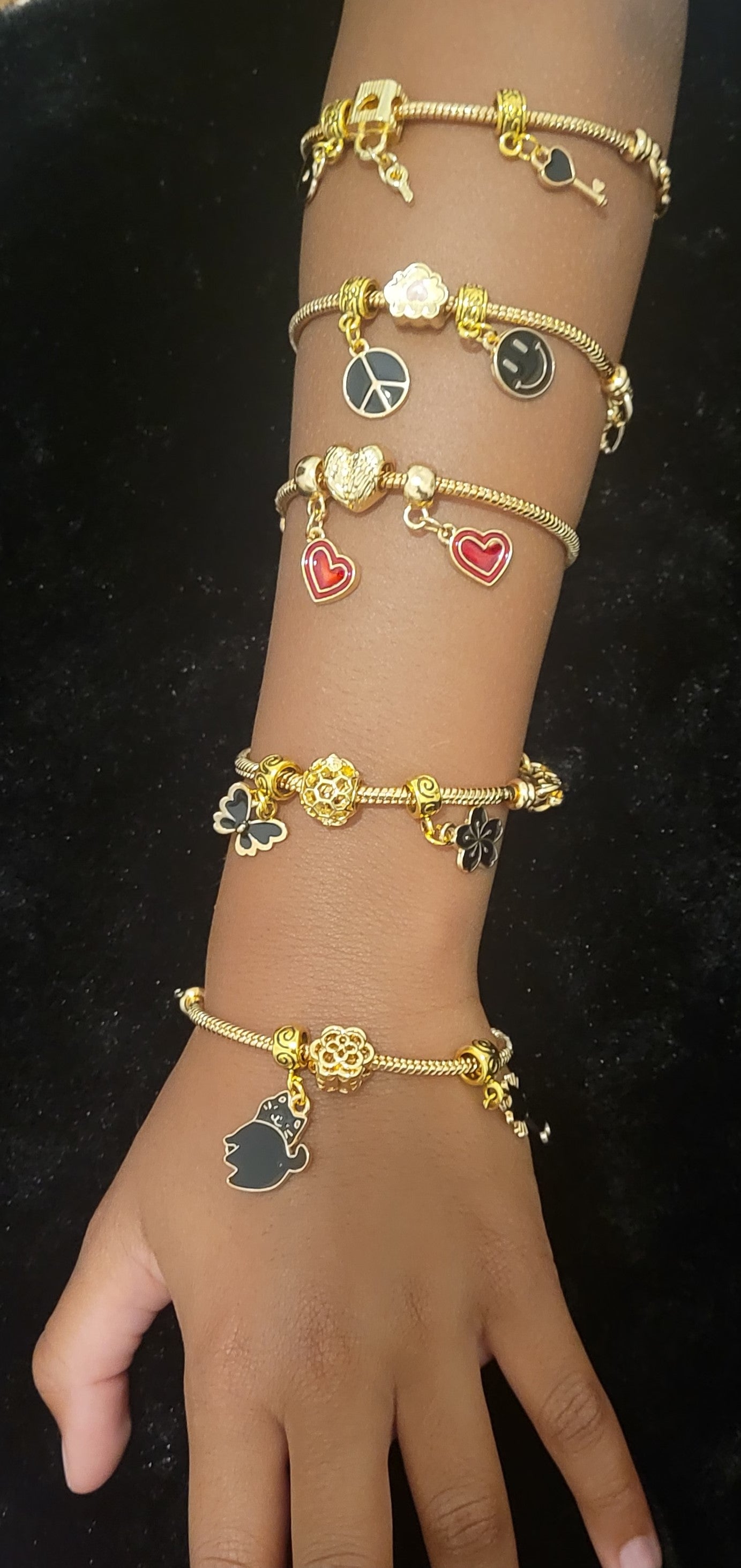 Golden Charmed Bracelet for the Girl