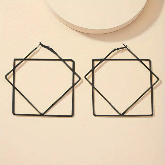 Geometric Rhombus Square Earrings