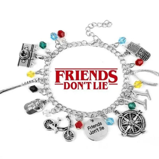 friends dont lie pattern charm boho bracelet wristlet bangles movie jewellery for adult details 1 Friends Don't Lie Pattern Charm Boho Bracelet